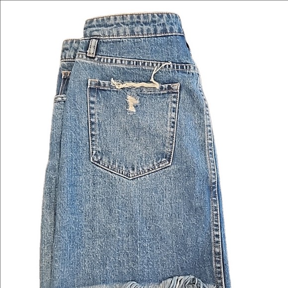 Special A Distressed Denim Mini Skirt | 100% Cotton | NWT | Medium - Picture 4 of 9